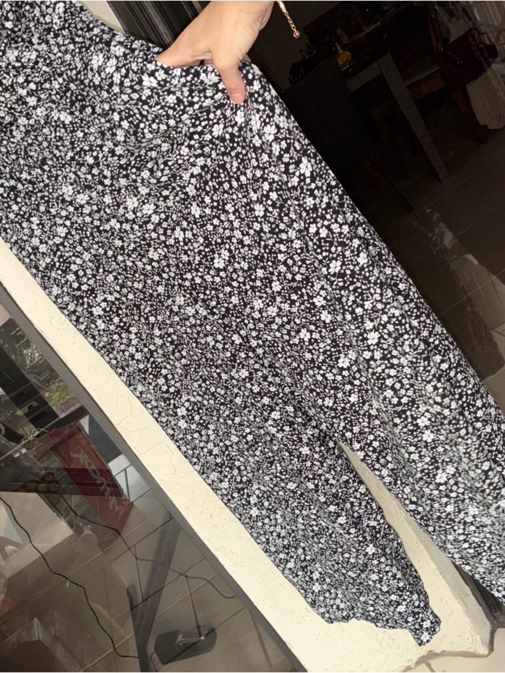 Blue Rain Black & White Floral Tie-Strap Jumpsuit - Picture 6 of 7